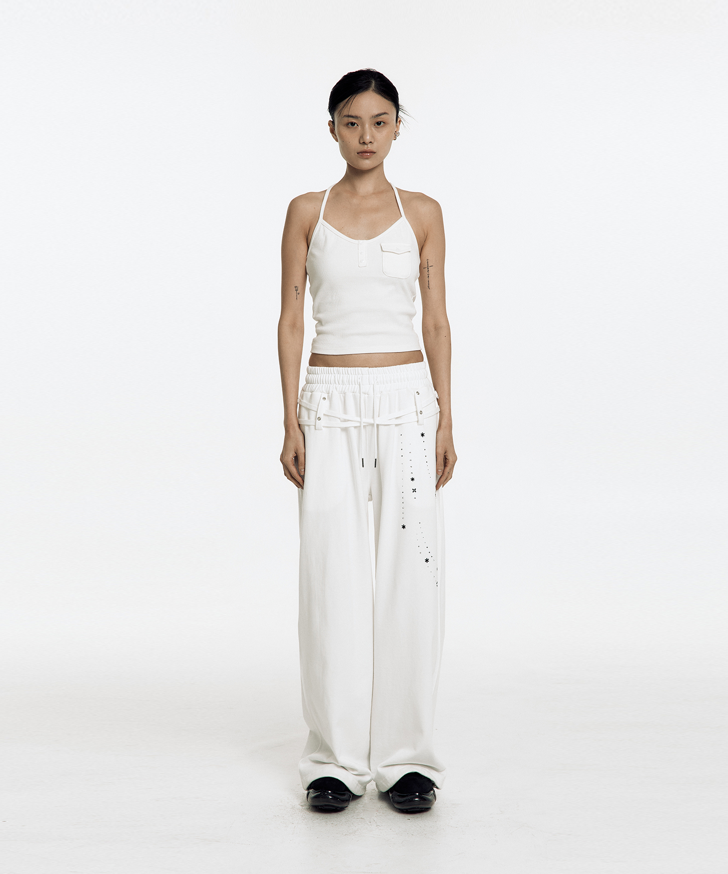 【KASHIKO】Zenu Belt Sweat Pants MUSINSA | KASHIKO Zenu Belt Sweat Pants Black