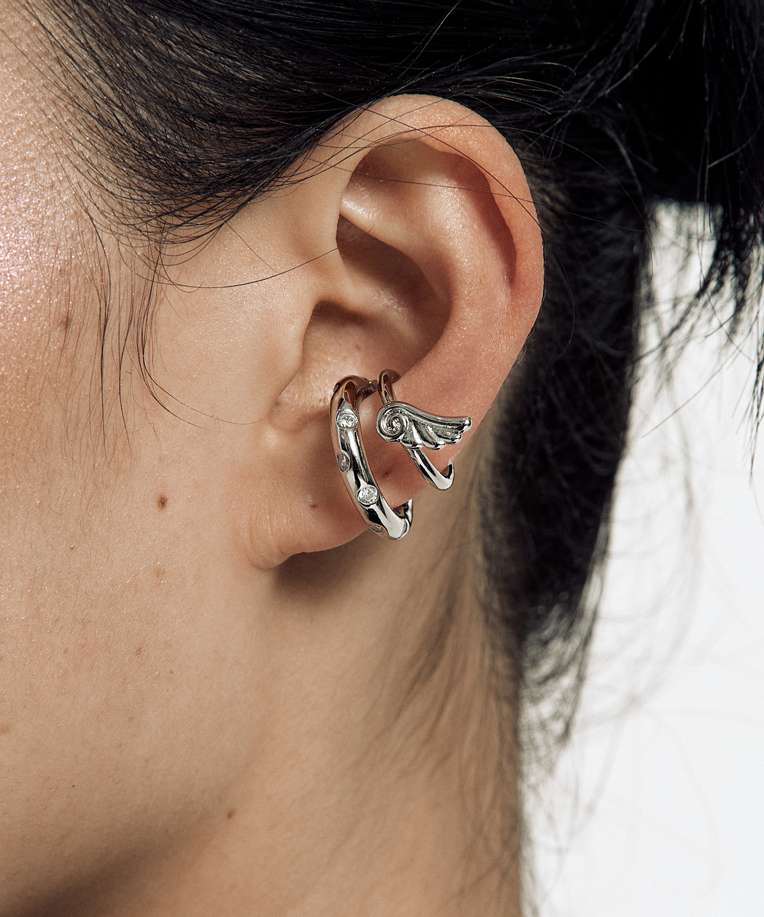 【KASHIKO】Cubic Wing Ear Cuff イヤーカフ KASHIKO Cubic Wing Ear Cuff Silver