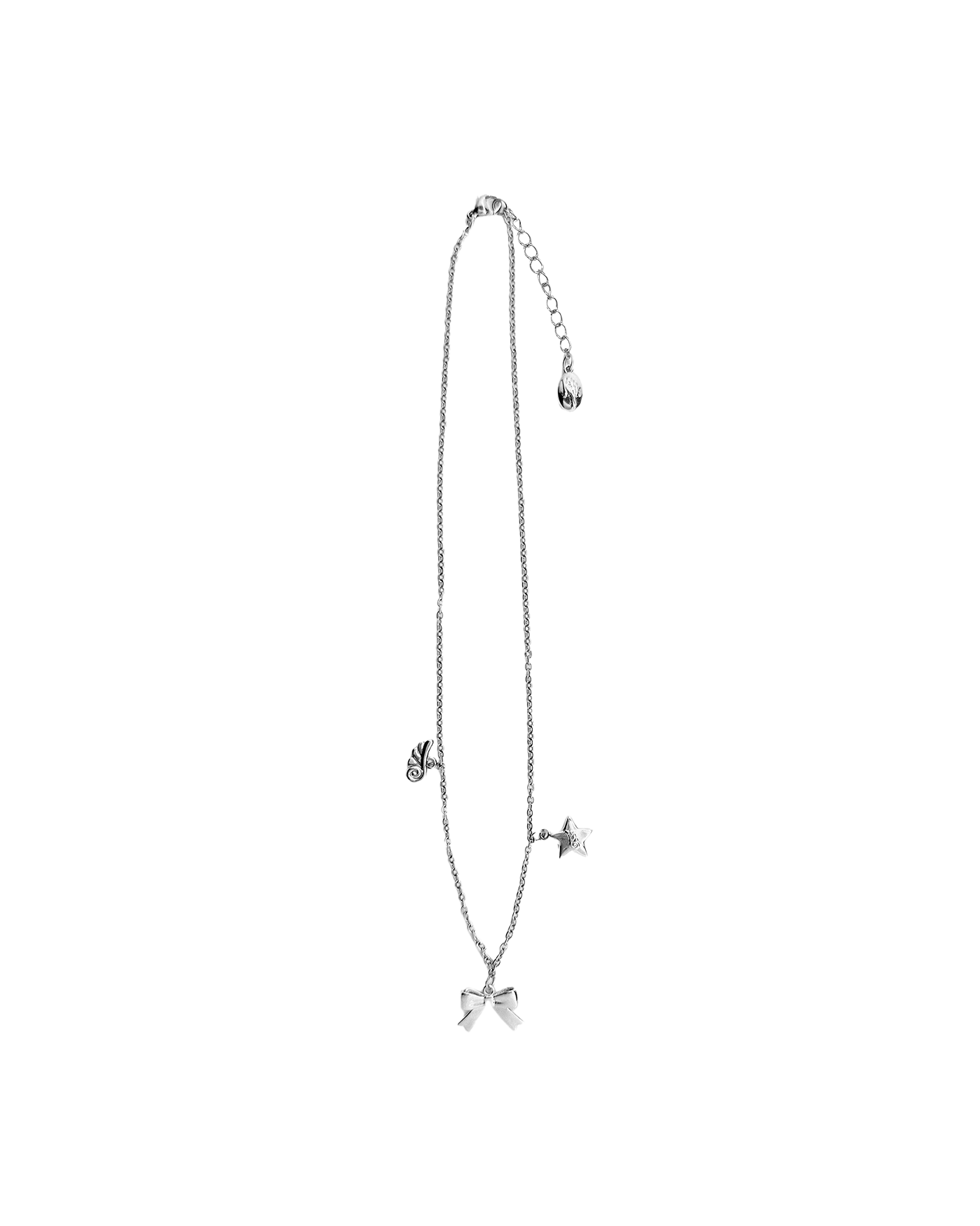 KASHIKO Tinkle Ribbon Necklace Silver