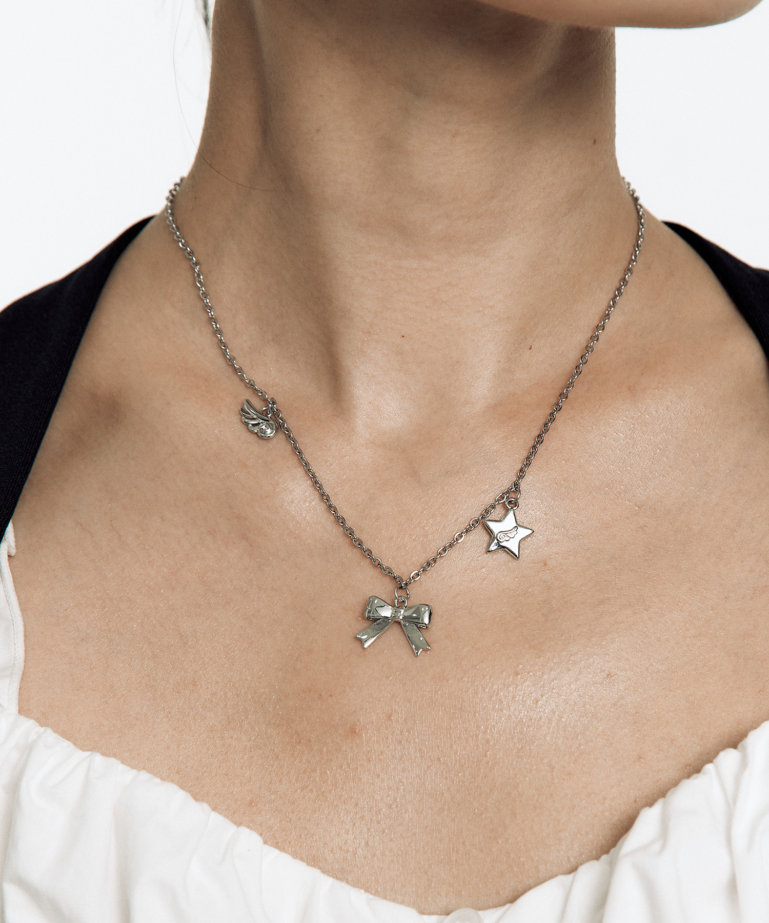 【KASHIKO】Tinkle Ribbon Necklace ネックレス KASHIKO Tinkle Ribbon Necklace Silver