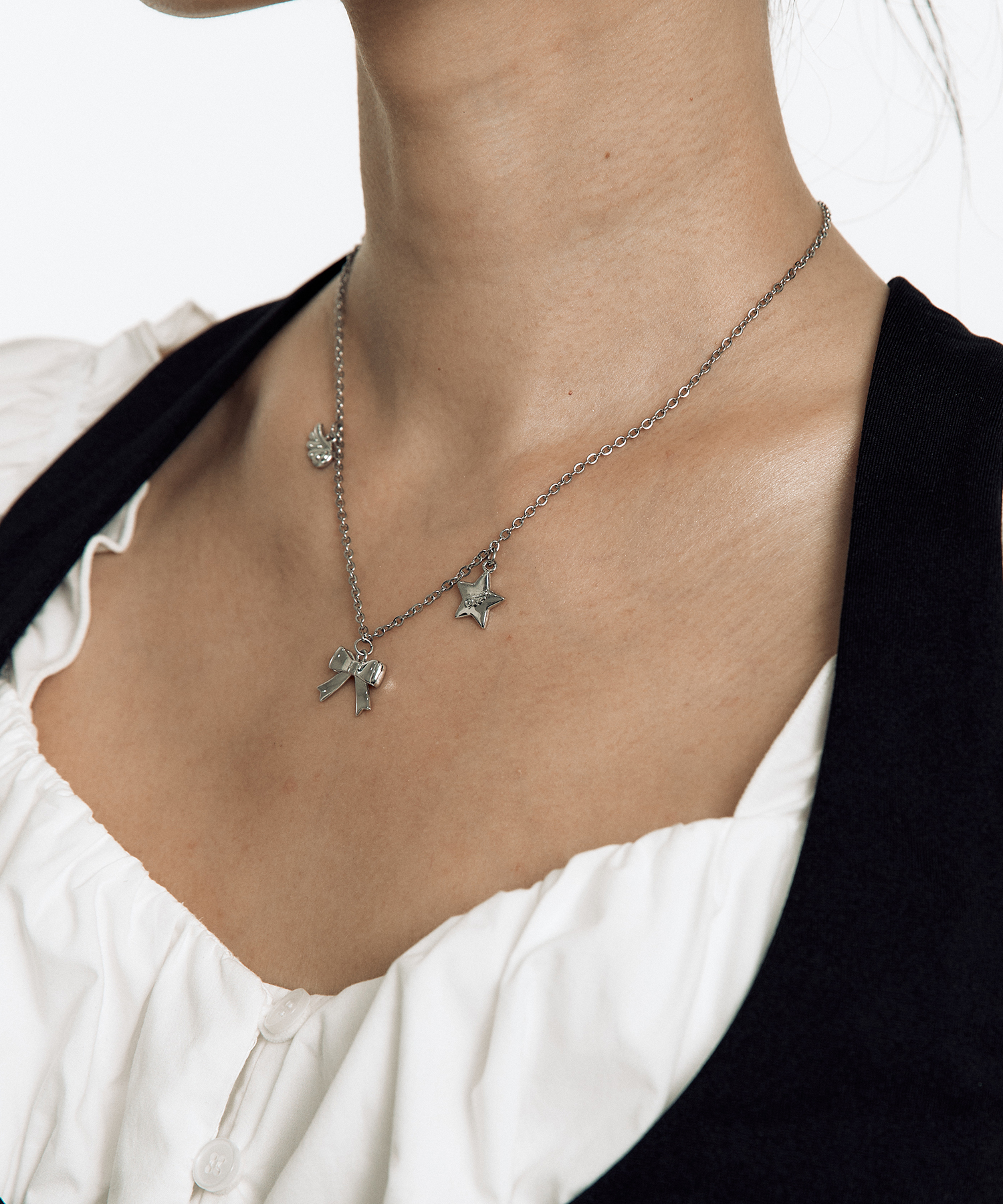 【KASHIKO】Tinkle Ribbon Necklace ネックレス KASHIKO Tinkle Ribbon Necklace Silver