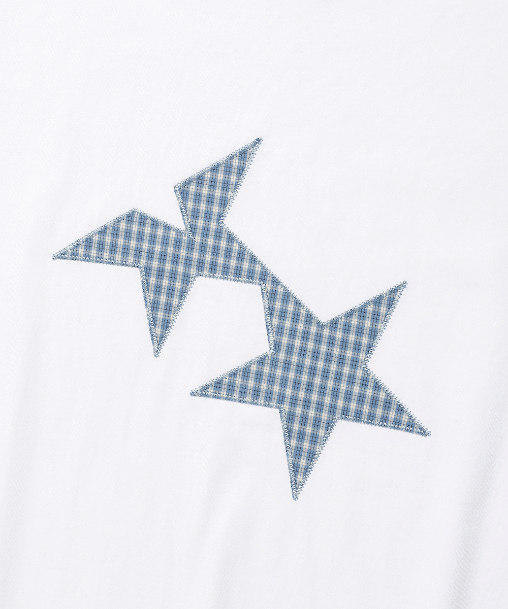 CAVISH TWIN STAR CHECK APPLIQUE SS TEE