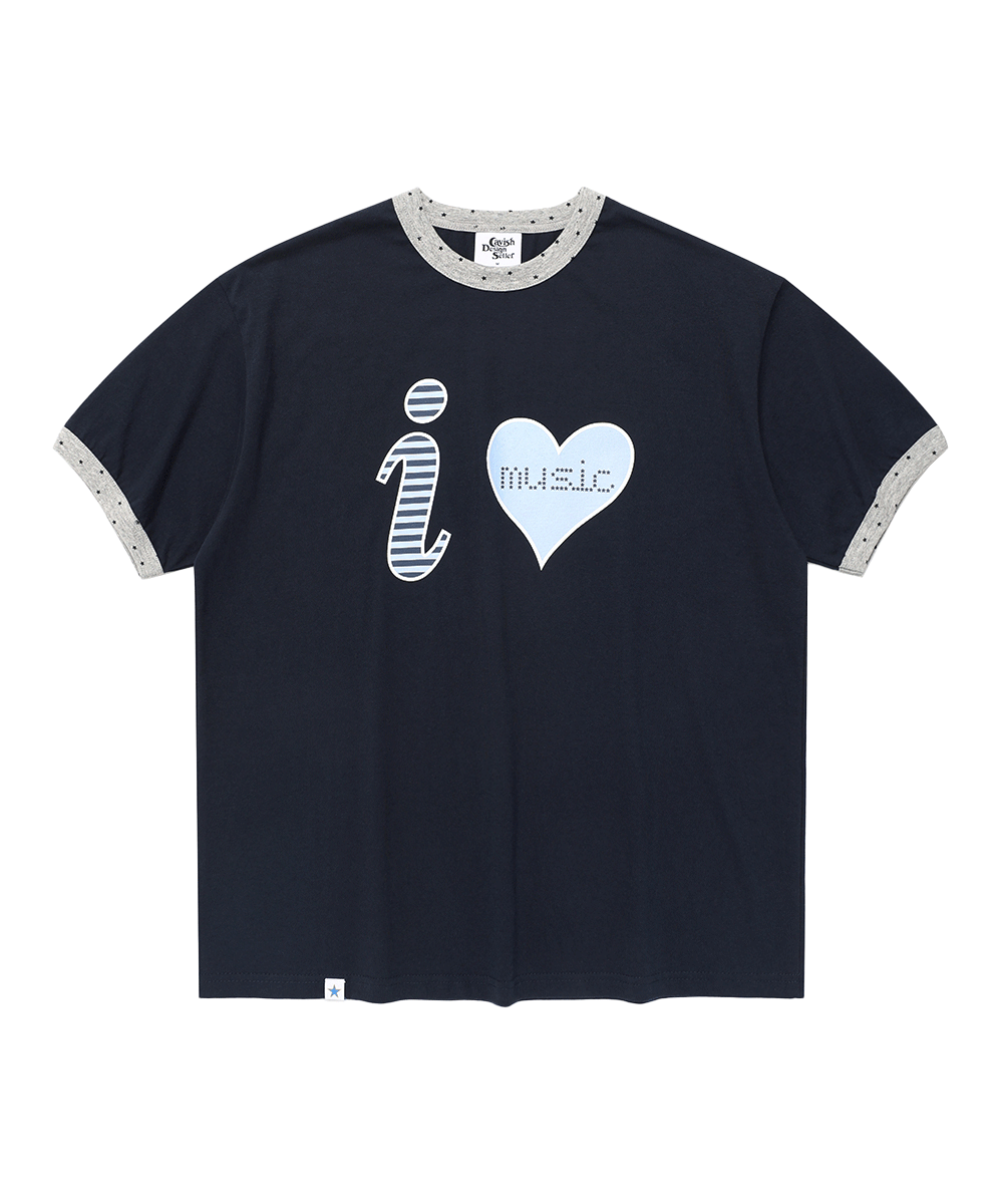 [CAVISH] I LOVE MUSIC RINGER SS TEE ★大人気★ CAVISH I LOVE MUSIC RINGER SS TEE