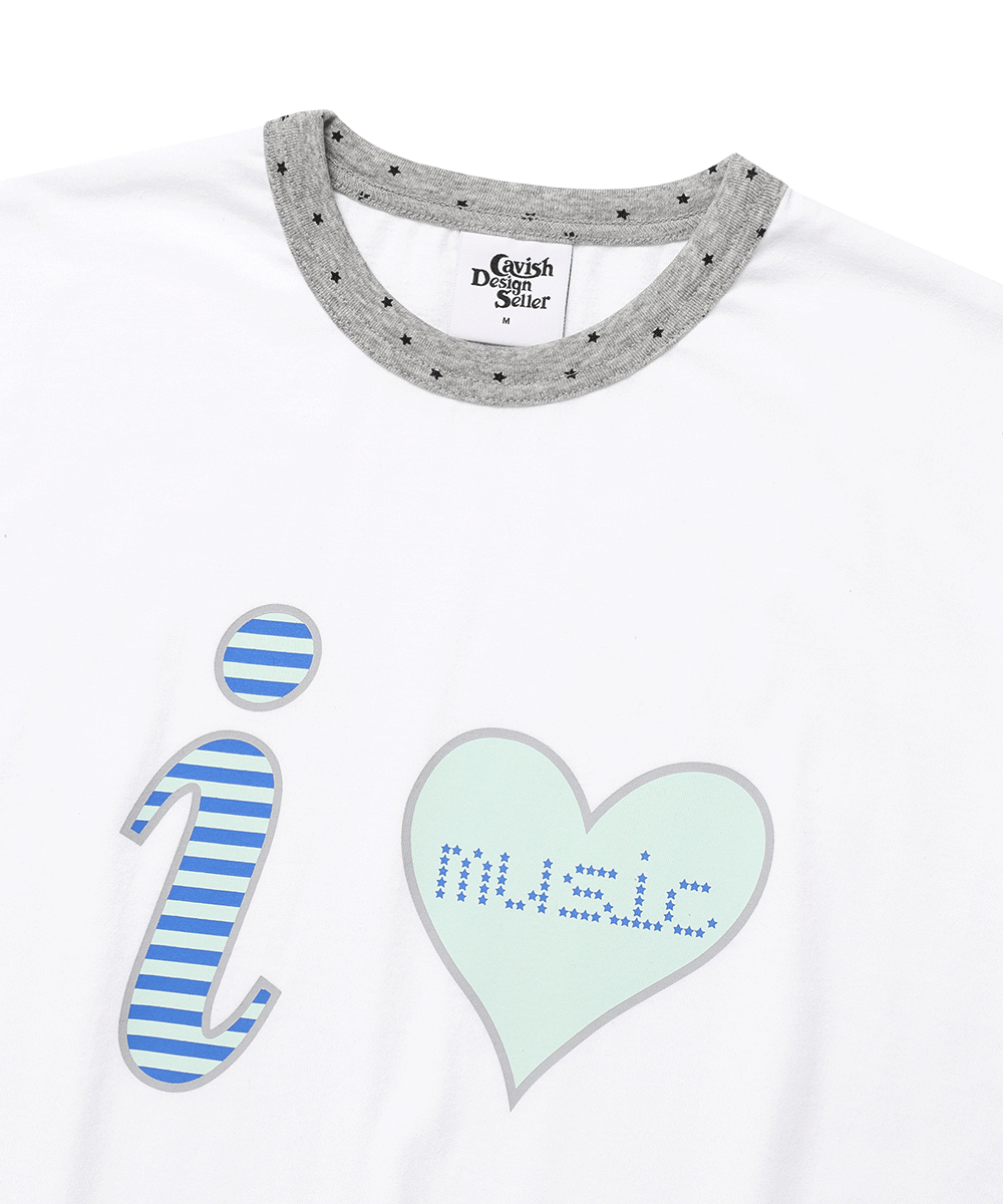 CAVISH I LOVE MUSIC RINGER SS TEE