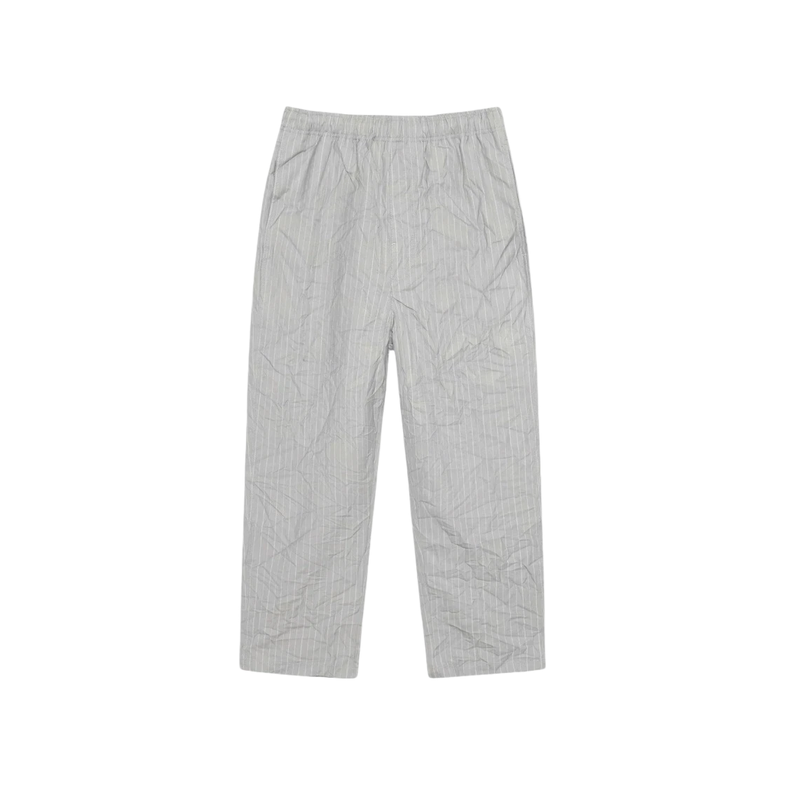 stussy BEACH PANT STITCH STRIPE Beach Pant Wrinkled Stripe in grey