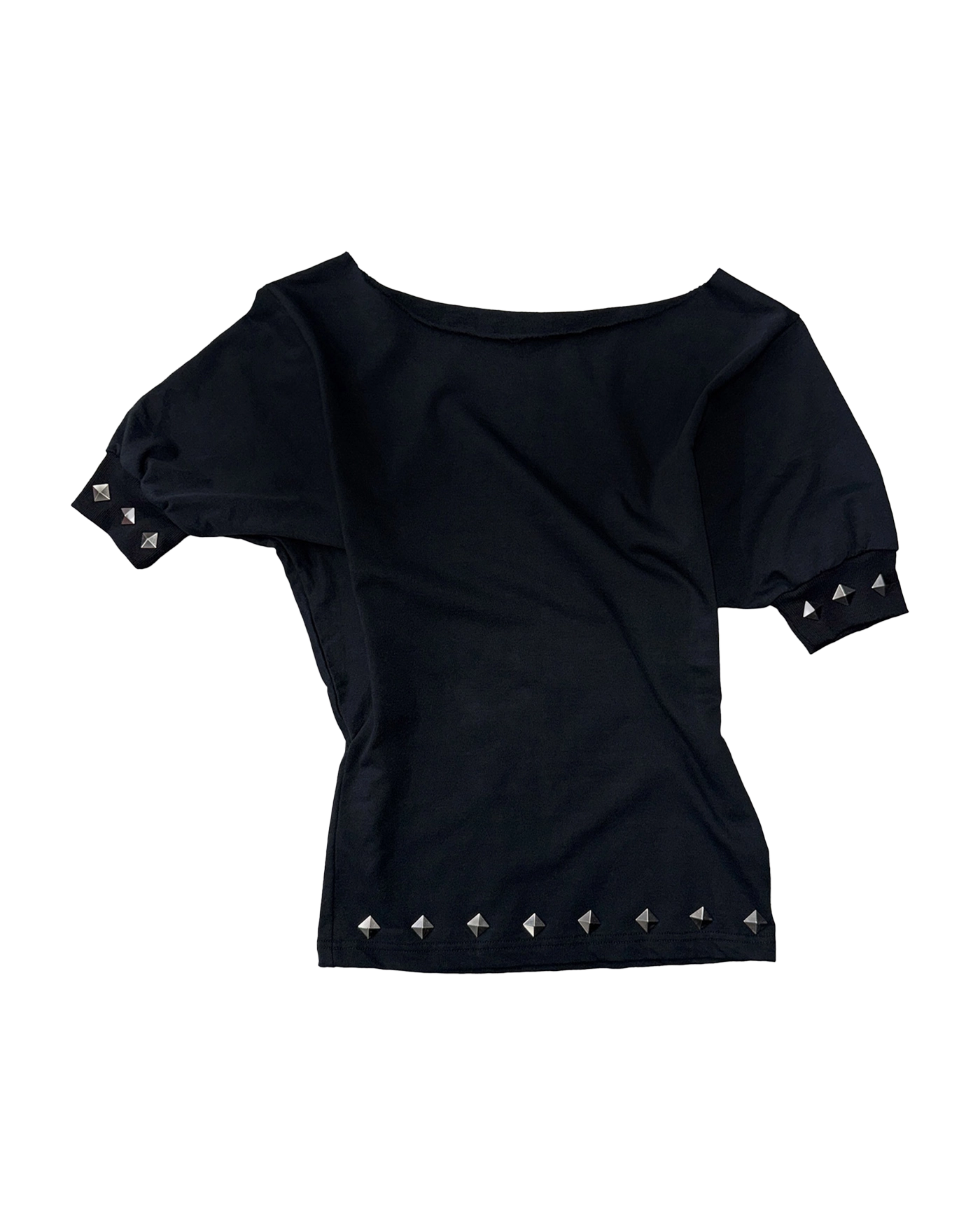 【SCULPTOR】Stud Half Sleeve Sweatshirt Black MUSINSA | SCULPTOR Stud Half Sleeve Sweatshirt Black