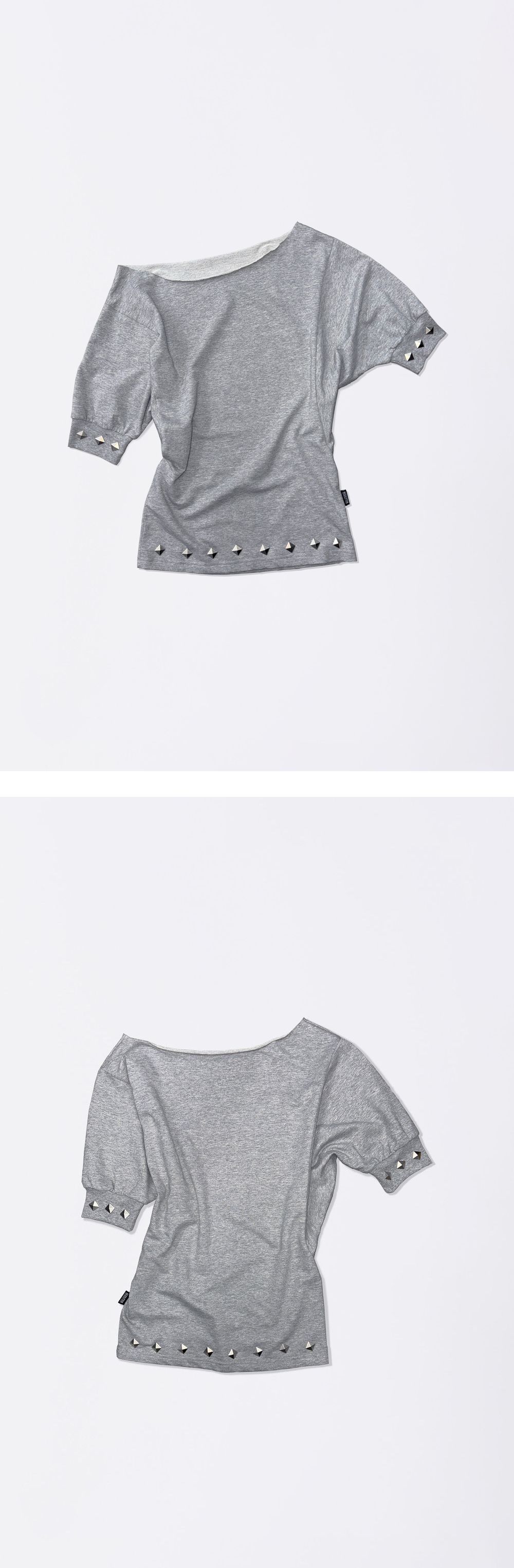 【SCULPTOR】Stud Half Sleeve Sweatshirt Black MUSINSA | SCULPTOR Stud Half Sleeve Sweatshirt Black