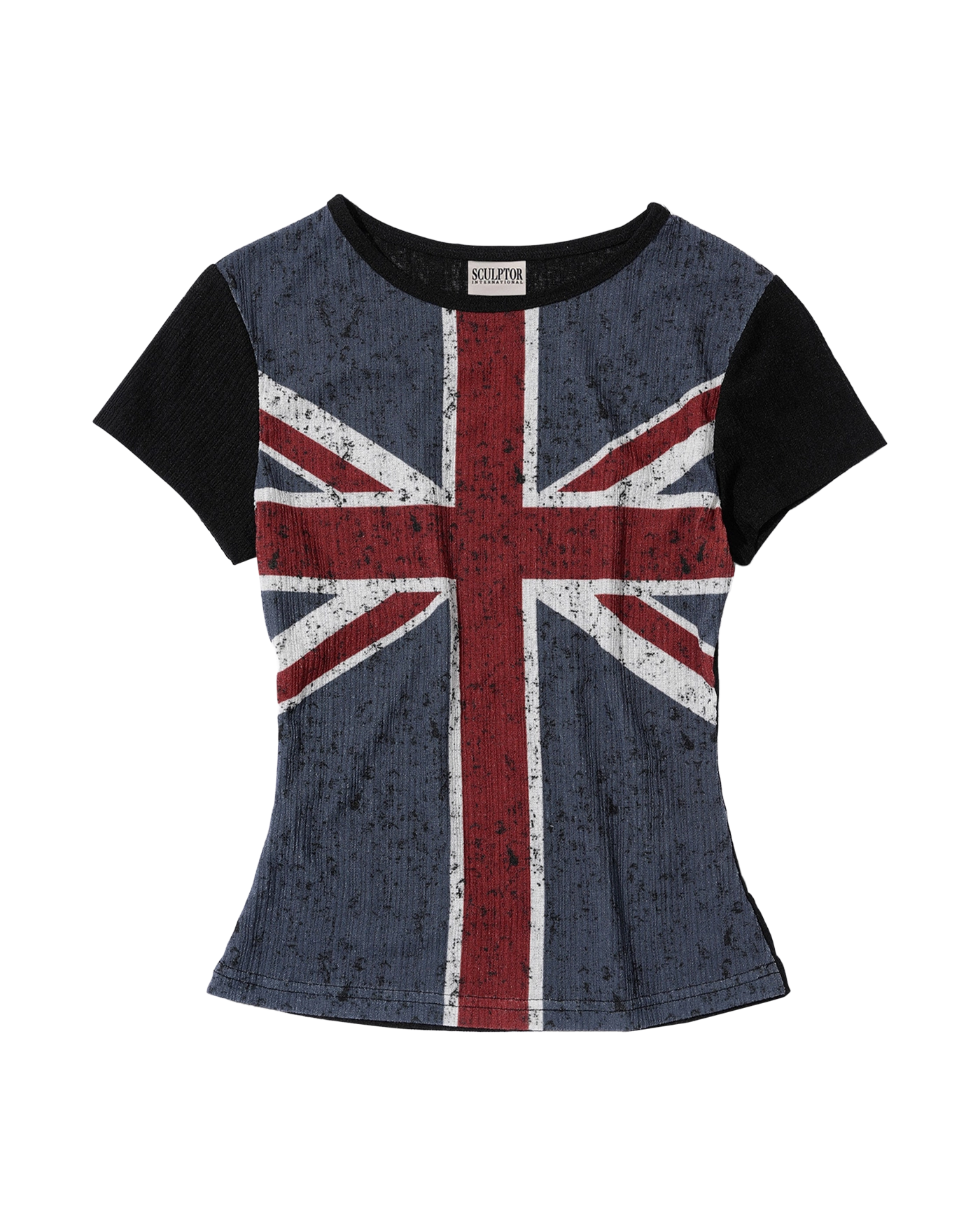 sculptor union jack Tシャツ Union Jack Baby Tee White – Sculptor