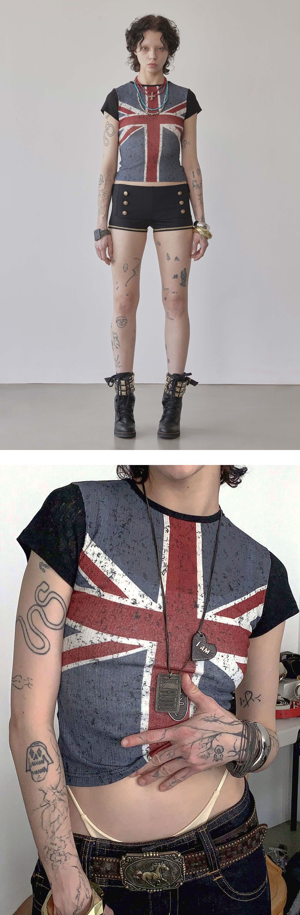 SCULPTOR Union Jack Baby Tee