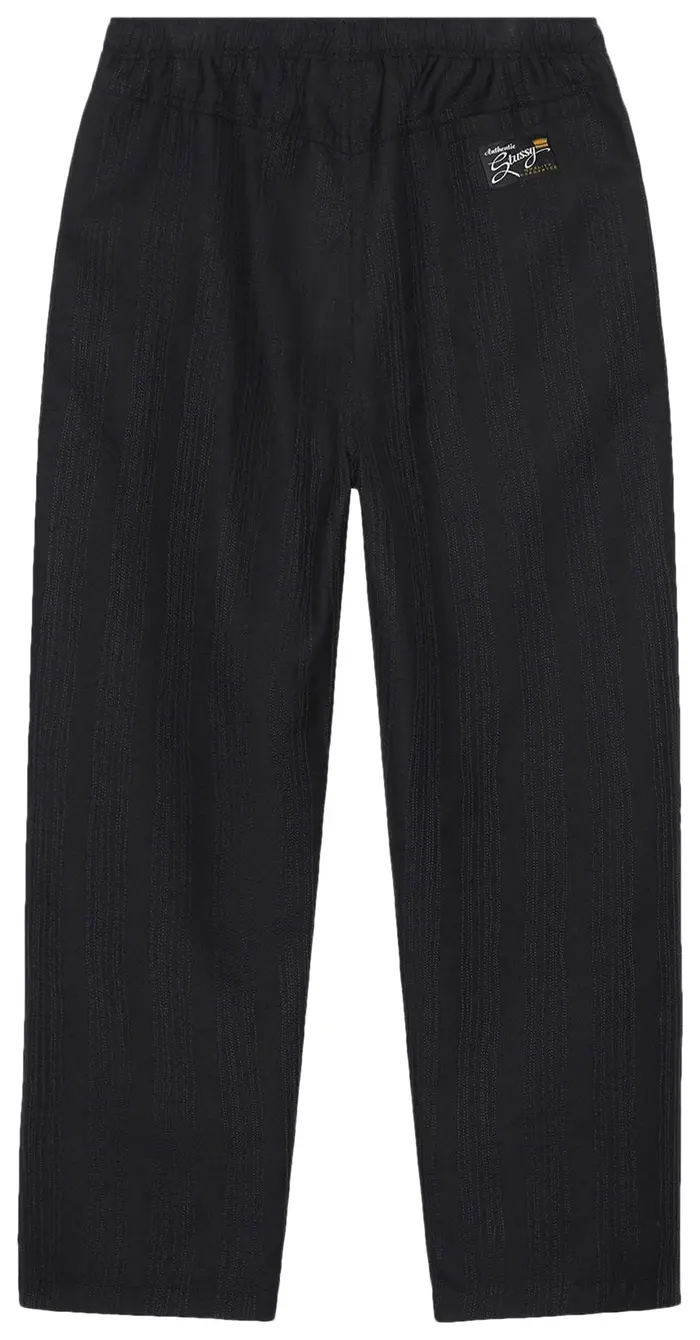 스투시 비치 팬츠 스티치 스트라이프 블랙 116649 | 카시나 KASINA