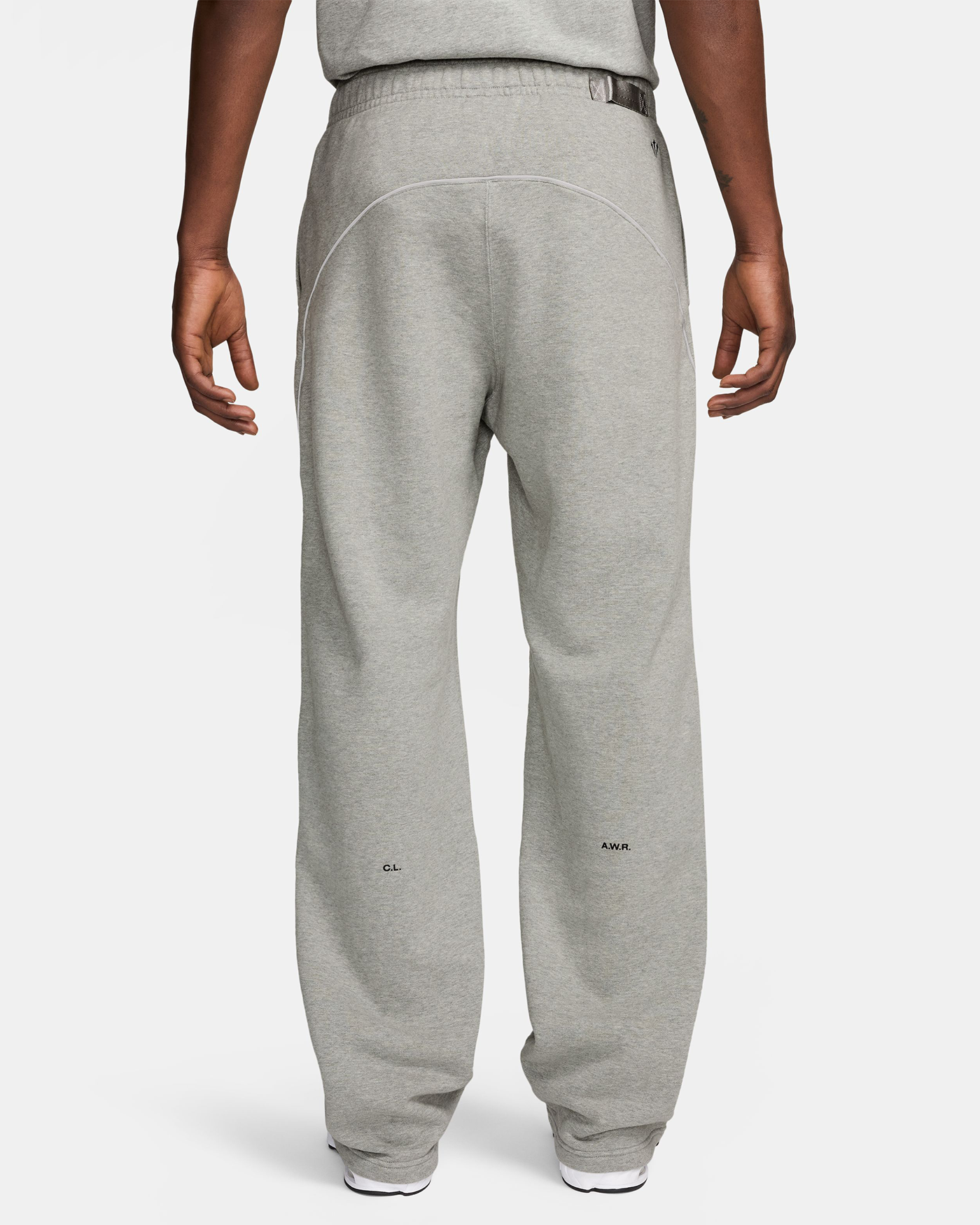 녹타 X 나이키 남성 NRG 오픈 헴 플리스 팬츠 다크 그레이 헤더 FZ4676