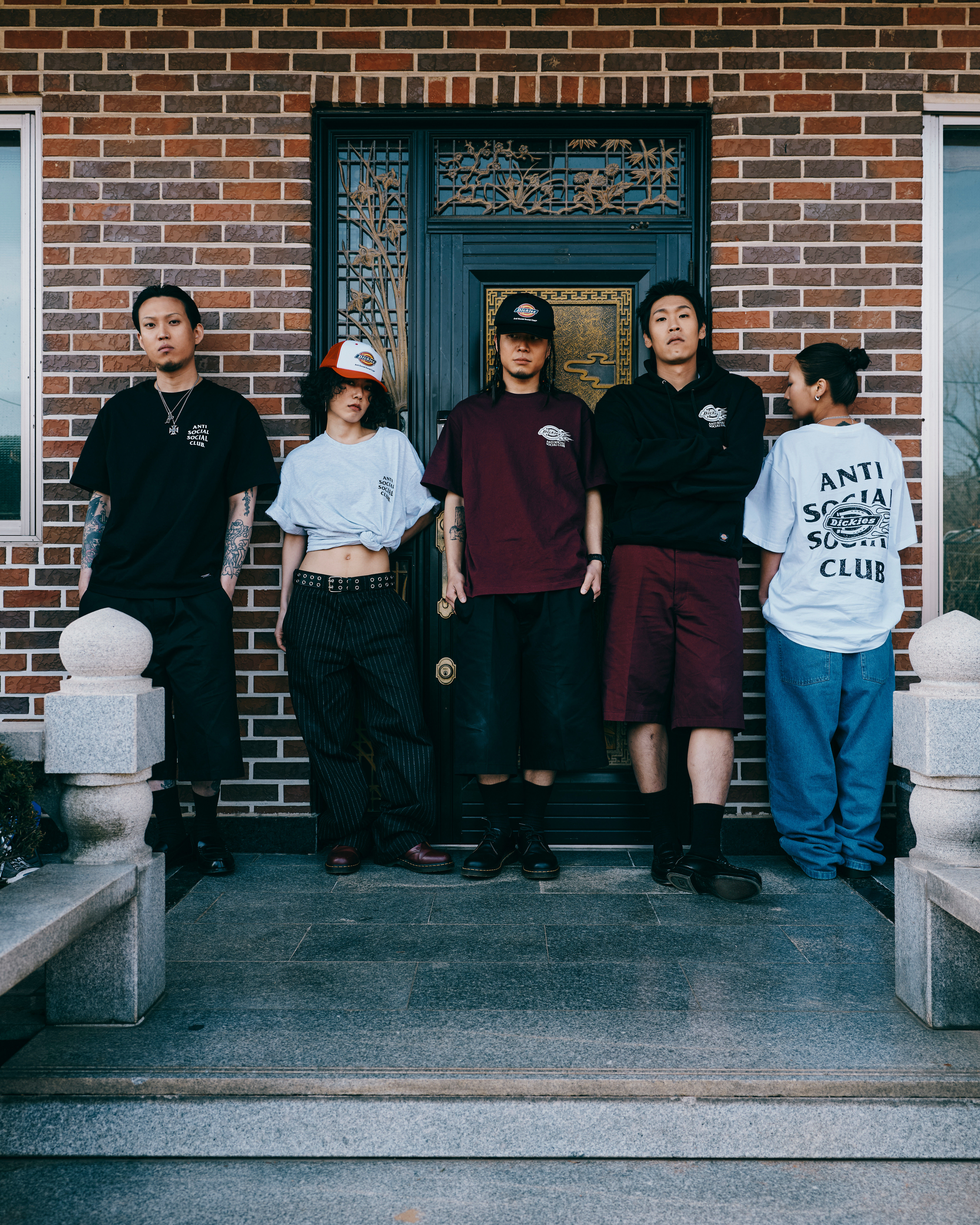 안티 소셜 소셜 클럽 X 디키즈 플레임 티셔츠 화이트 ASSCDKSS02WH 