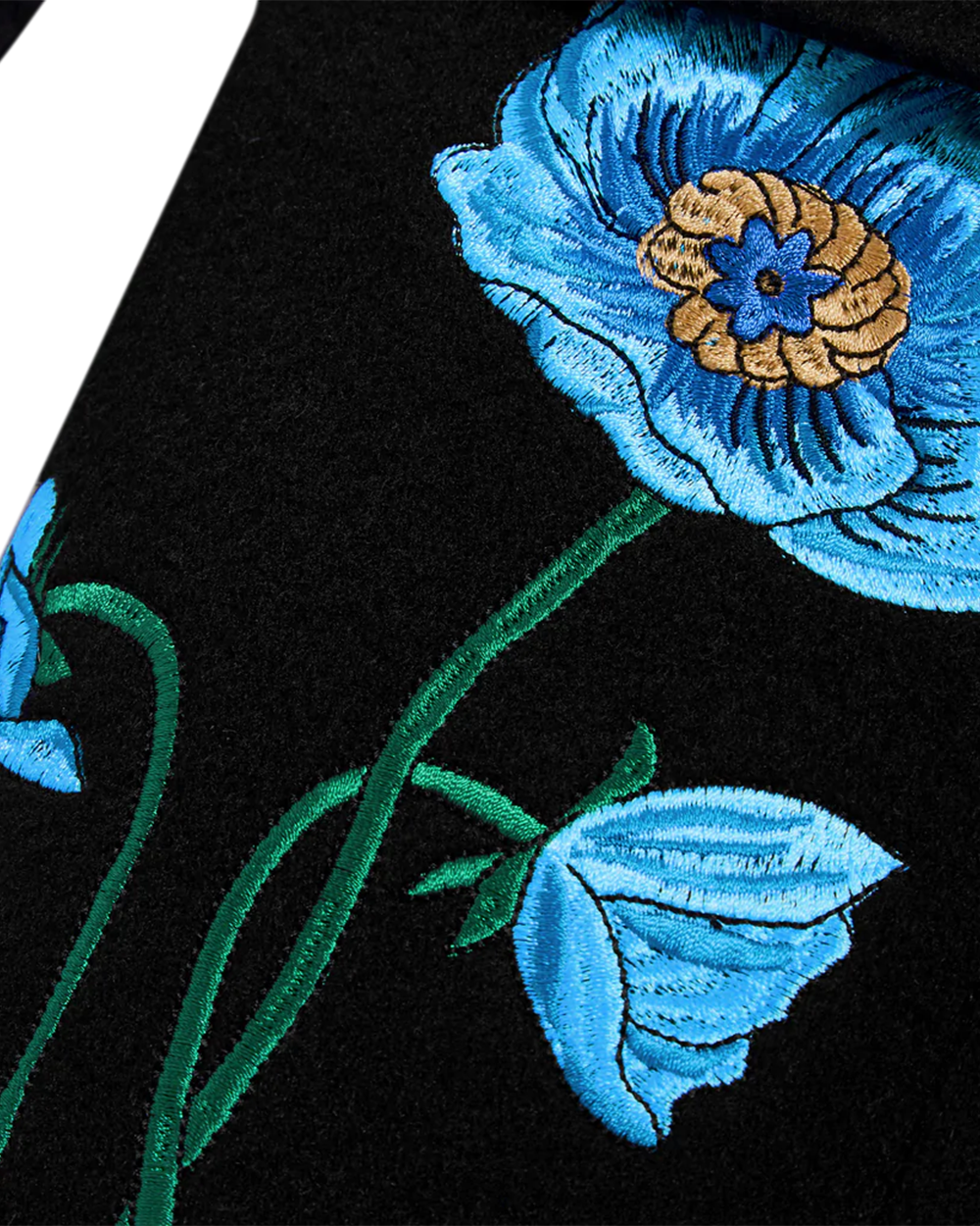 어웨이크 뉴욕 플로럴 오버사이즈드 오버코트 블랙 AWK-FW22-OT007