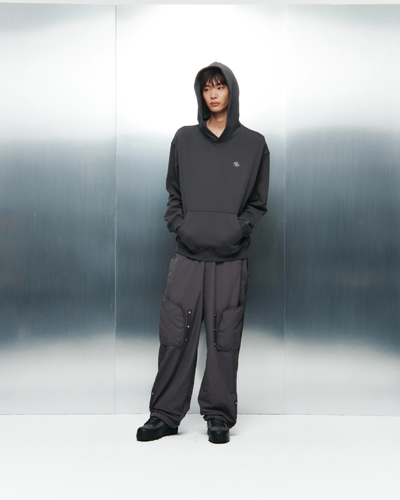 【SAN SAN GEAR】SCULPTURE HOODIE [ASH BROWN] SCULPTURE HOODIE [ASH BROWN] - SAN SAN GEAR