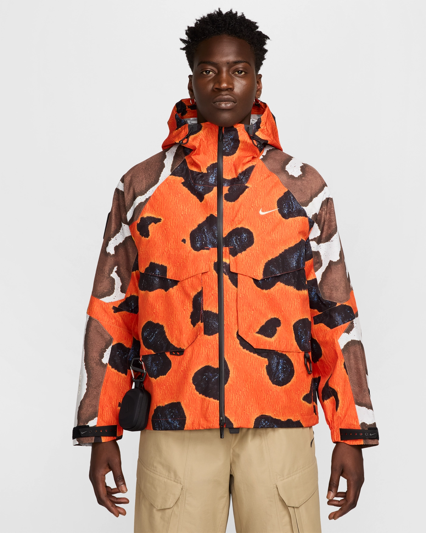 녹타 X 나이키 남성 오팔 딥 커버 고어텍스 자켓 세이프티 오렌지