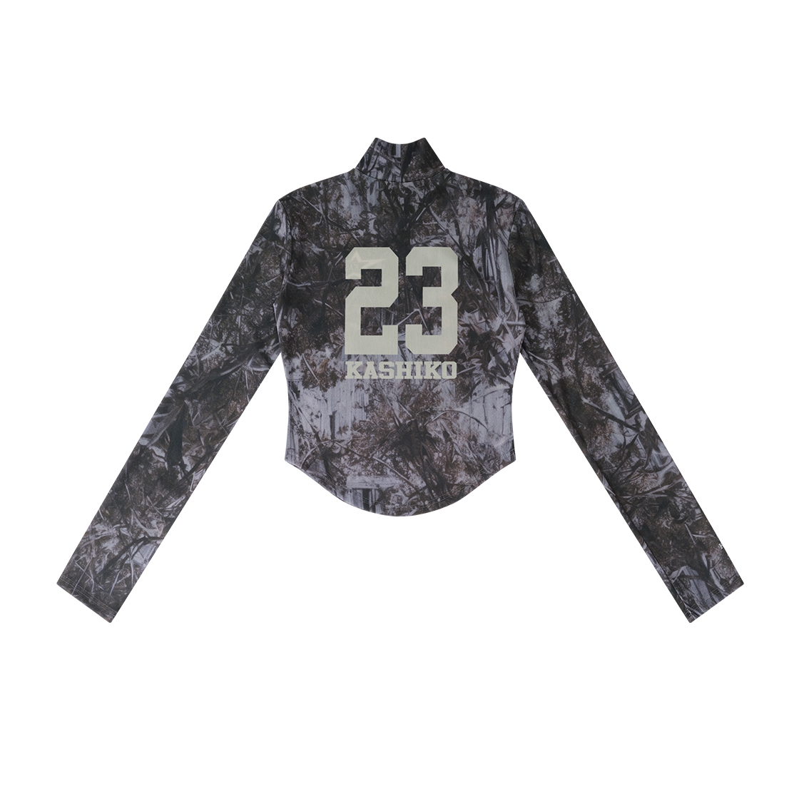 Kashiko Ink Painting Highneck Mesh Top ★ 大人気!!!!!! ★ 有名な高級ブランド 24 FW KASHIKO] Real SellerWork – Top Mesh