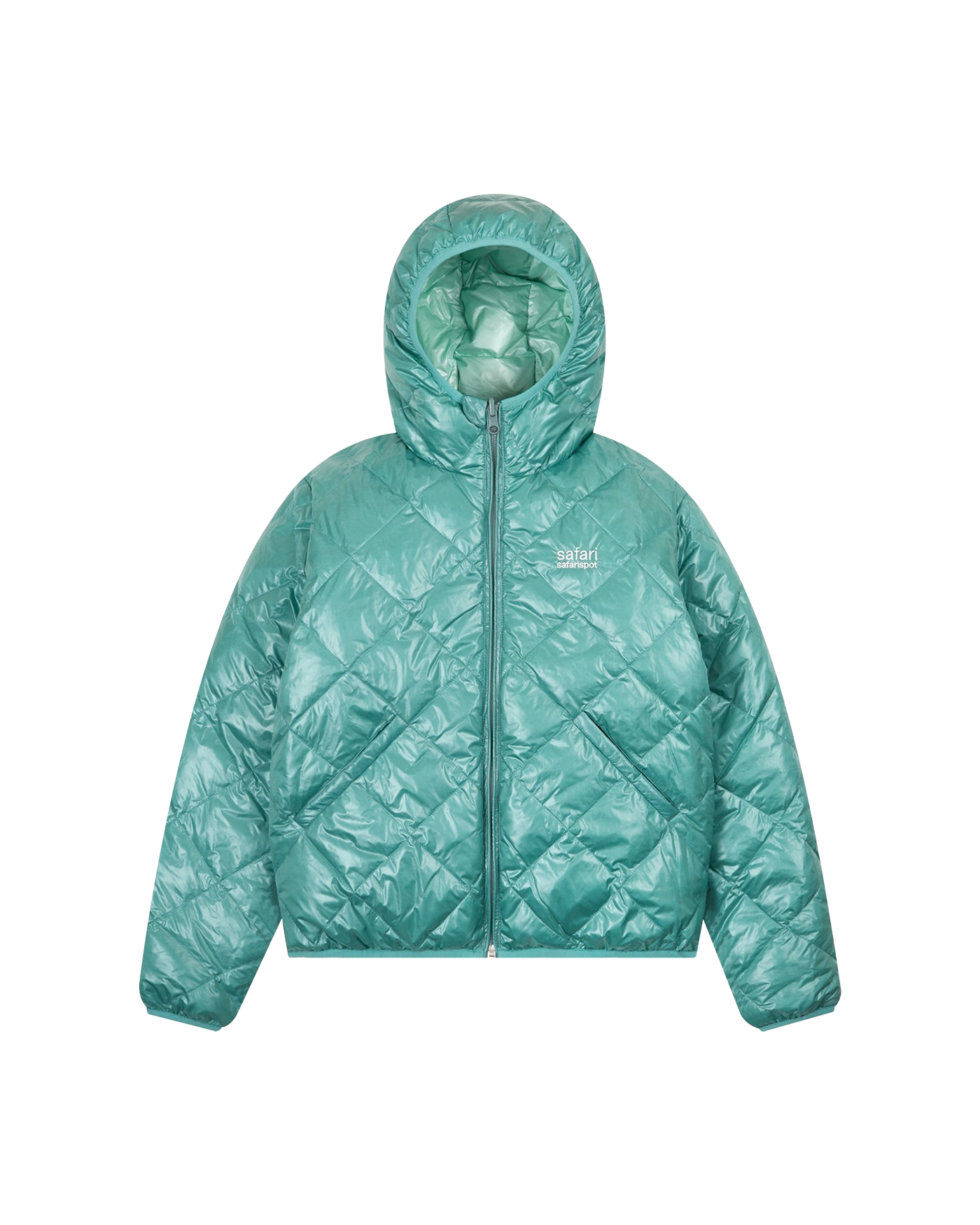 SAFARISPOT 1/2 REVERSIBLE TWO COLOR LIGHT DOWN JACKET GRAY