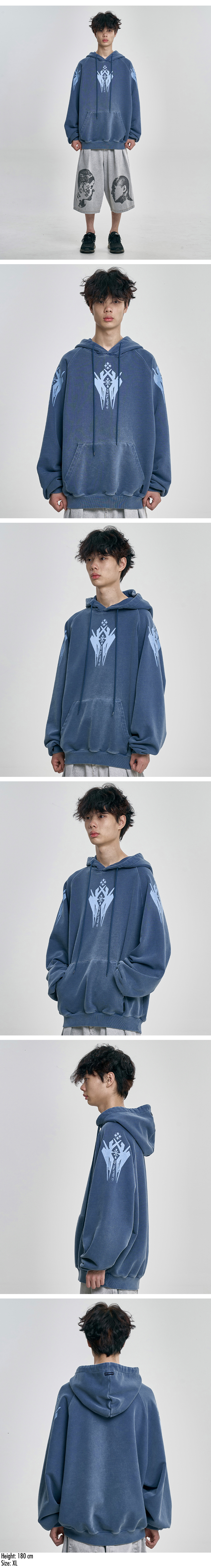 【AJO AJOBYAJO】25SS★ Cross Symbol Raglan Hoodie AJOBYAJO Cross Symbol Raglan Hoodie