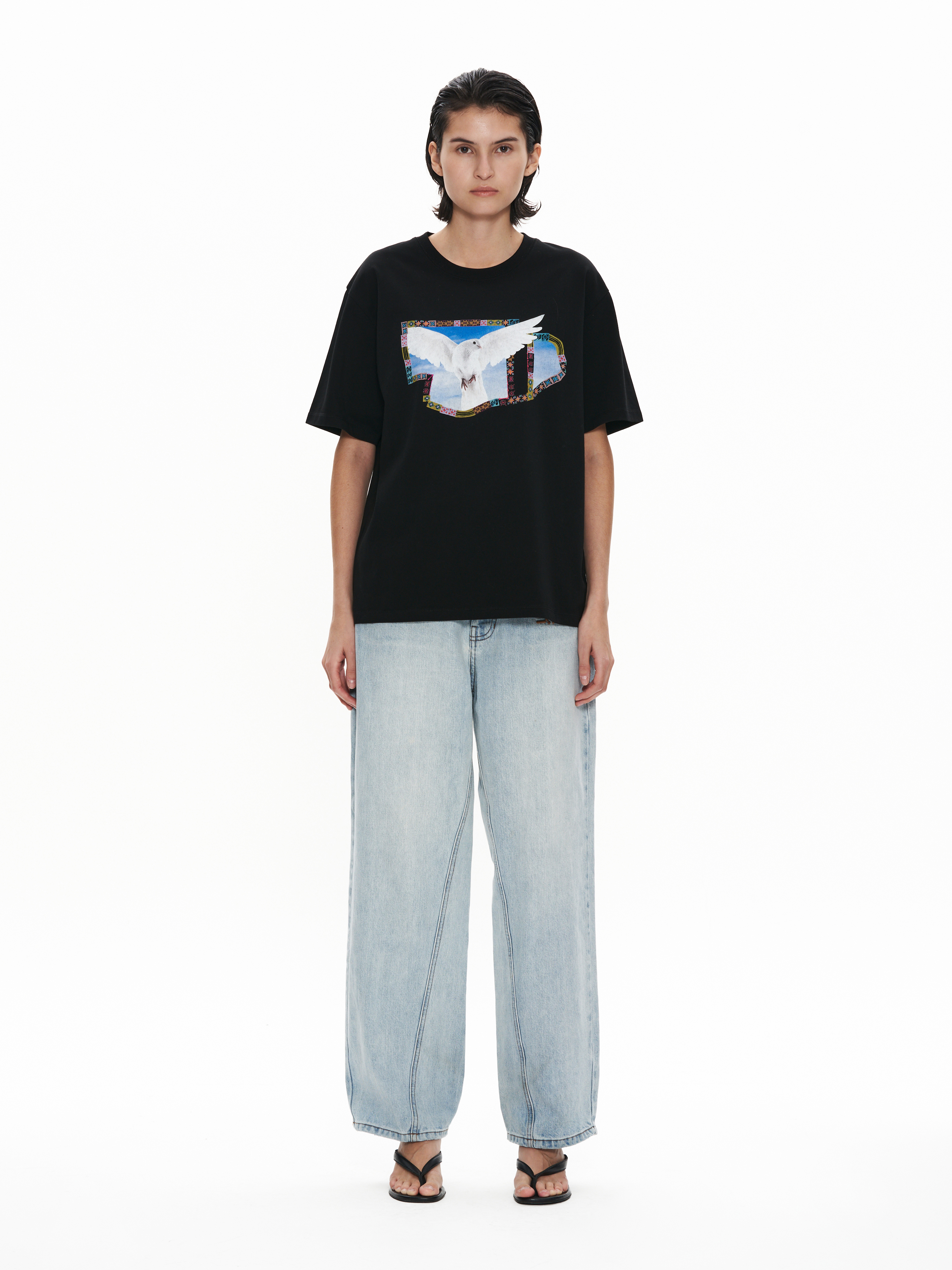 【WELLBEING EXPRESS】 Oversized Pigeon Half Sleeve / 追跡付 WELLBEING EXPRESS Oversized Pigeon Half Sleeve