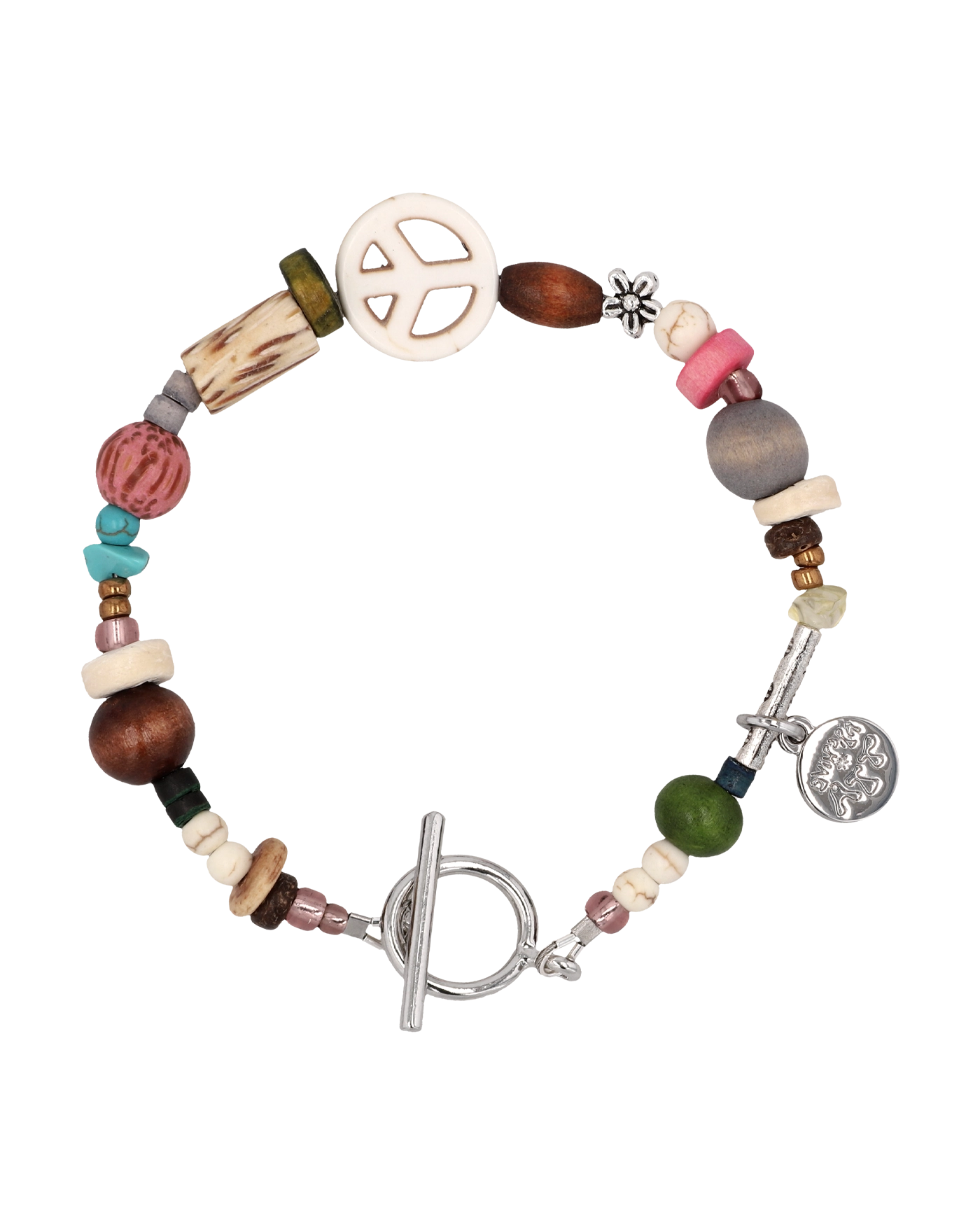 【韓国のみ】 Towtow.archive Peacemark Symbol Turquoise TOWTOW ARCHIVE Peacemark Symbol Bracelet