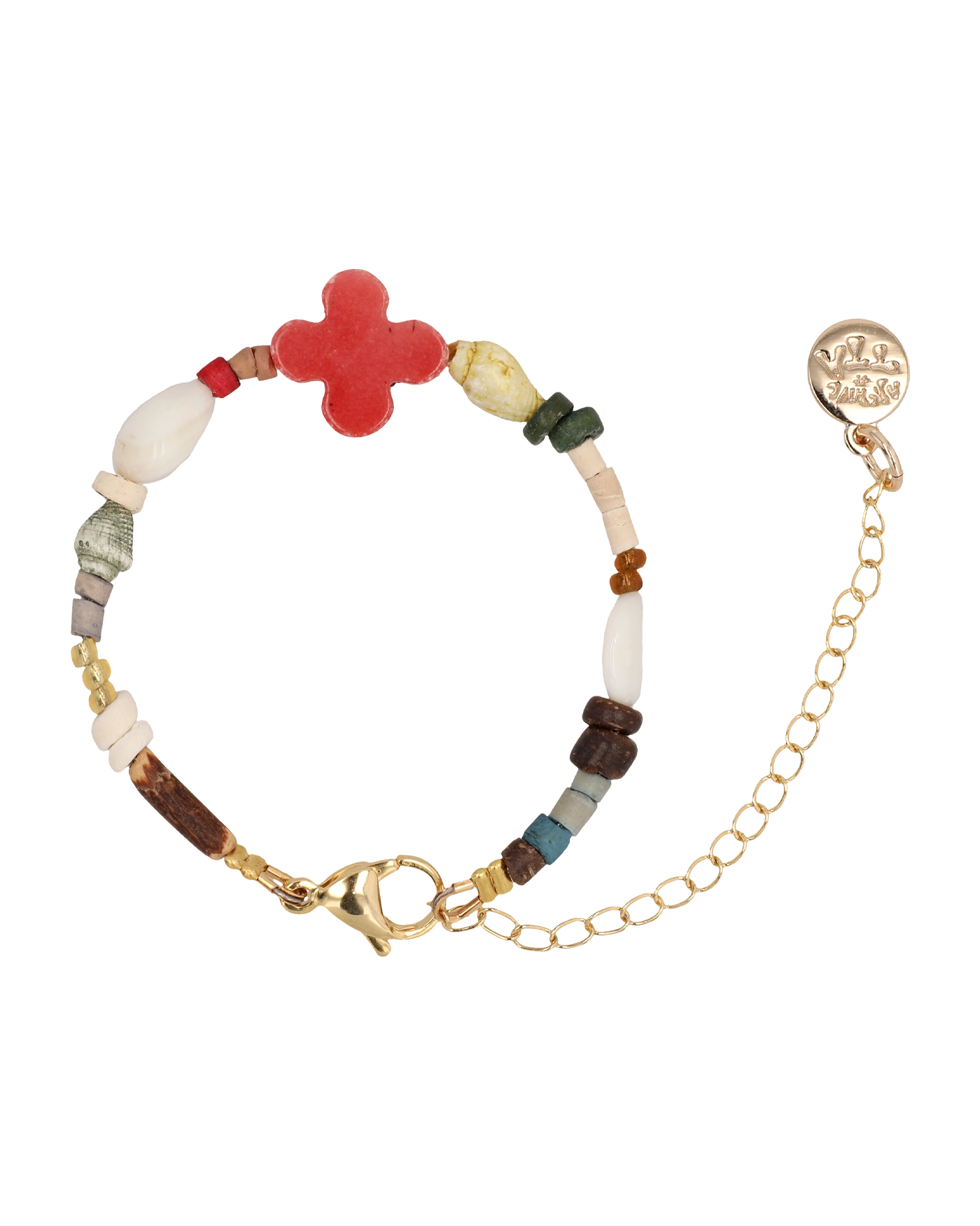 ★tow tow archive★ Full Clover Bracelet White TBH42CDTB005 JanKuo Clover C.Z. Multi-Color Cuff