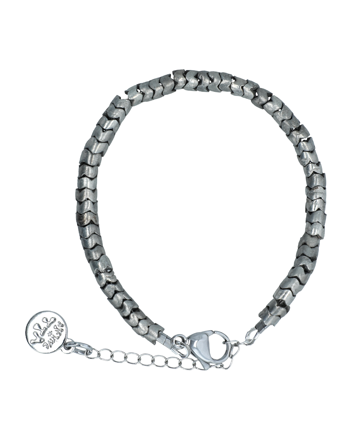 ★tow tow archive★ snaka bracelet silver TBH32CDTB011 Zancan silver ceramic curb chain bracelet.
