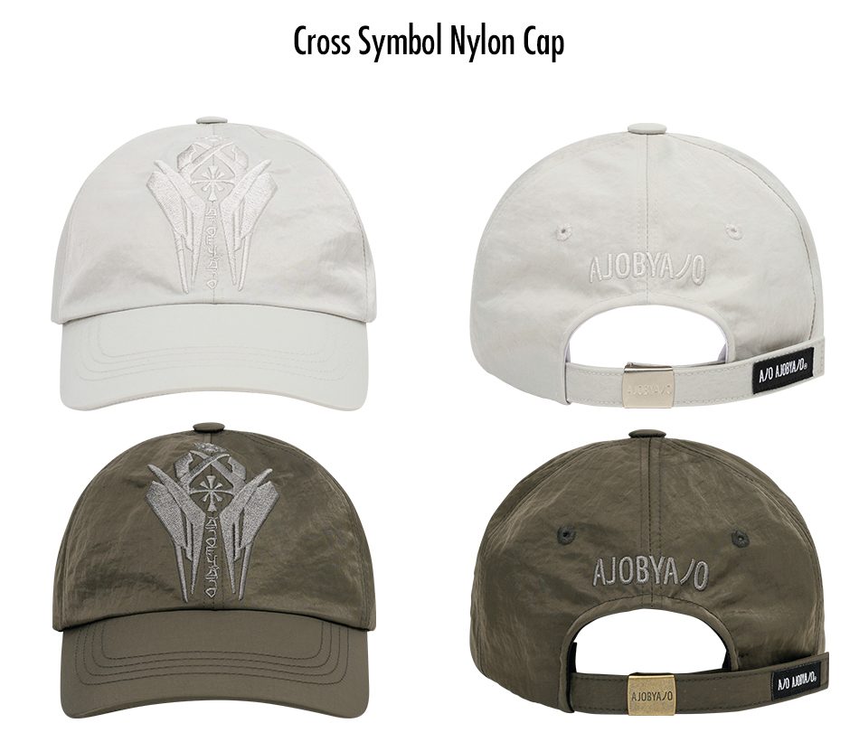【AJO AJOBYAJO】25SS★ Cross Symbol Nylon Cap AJO AJOBYAJO】25SS☆ Cross Symbol Nylon Cap (AJO AJOBYAJO