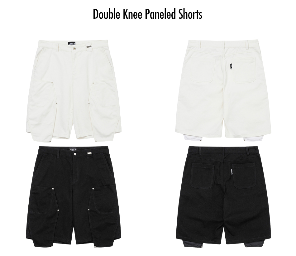 AJOBYAJO Double Knee Paneled Shorts