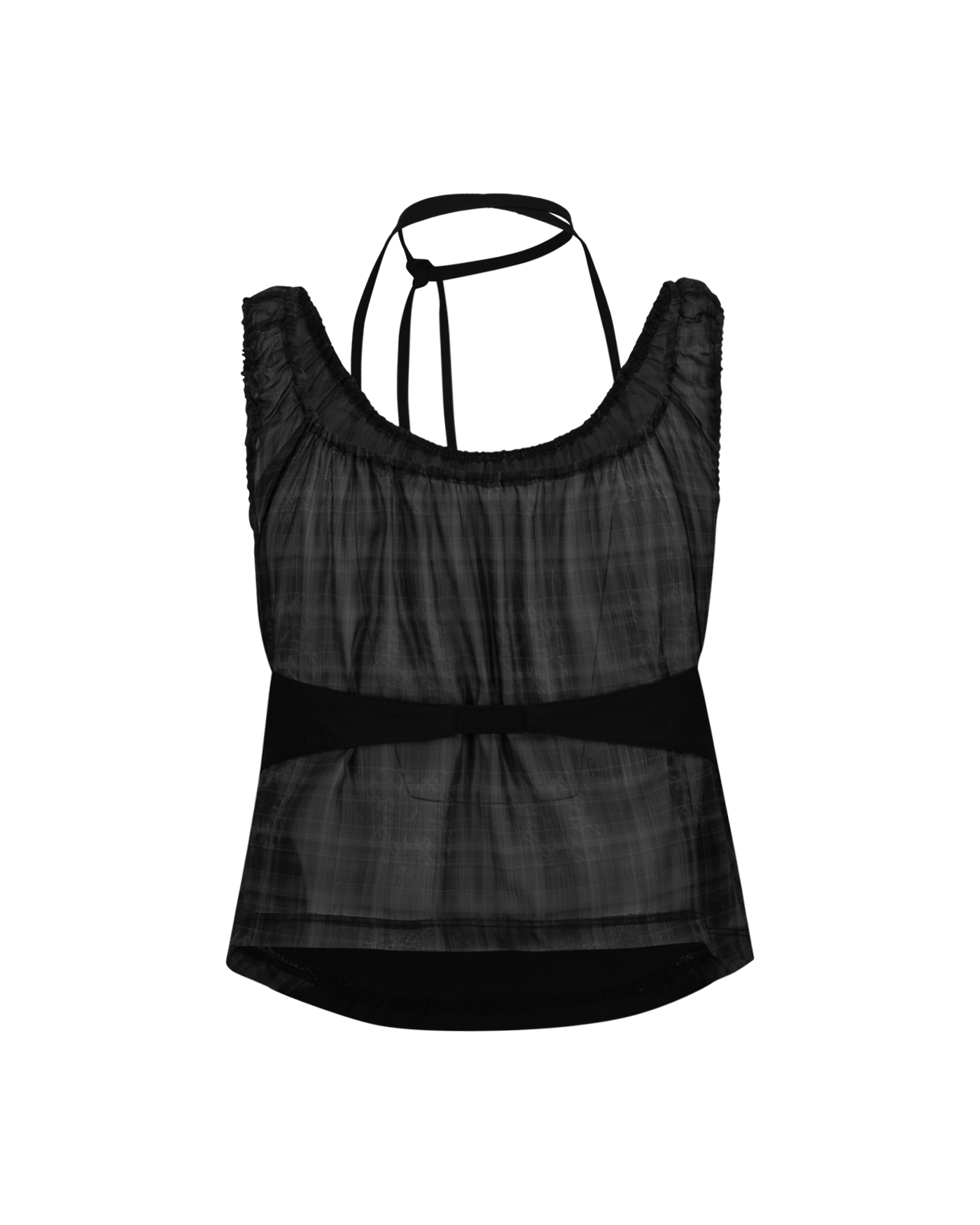 夏の人気【OJOS】Halter Strap Plaid Sleeveless 2色 夏の人気【OJOS】Halter Strap Plaid Sleeveless 2色 (ojos/T