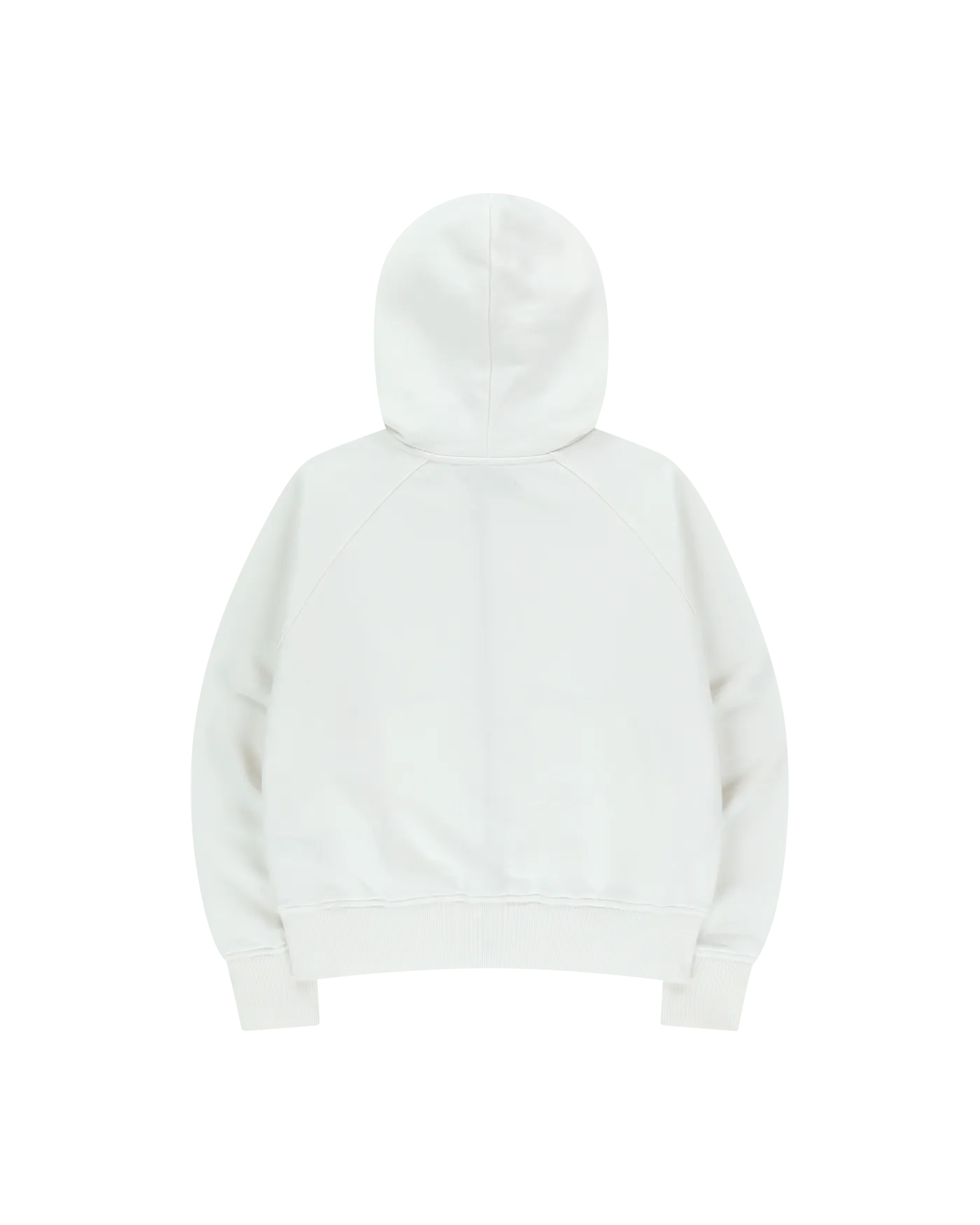 coyseio RUFFLE LACE HOOD ZIP-UP WHITE