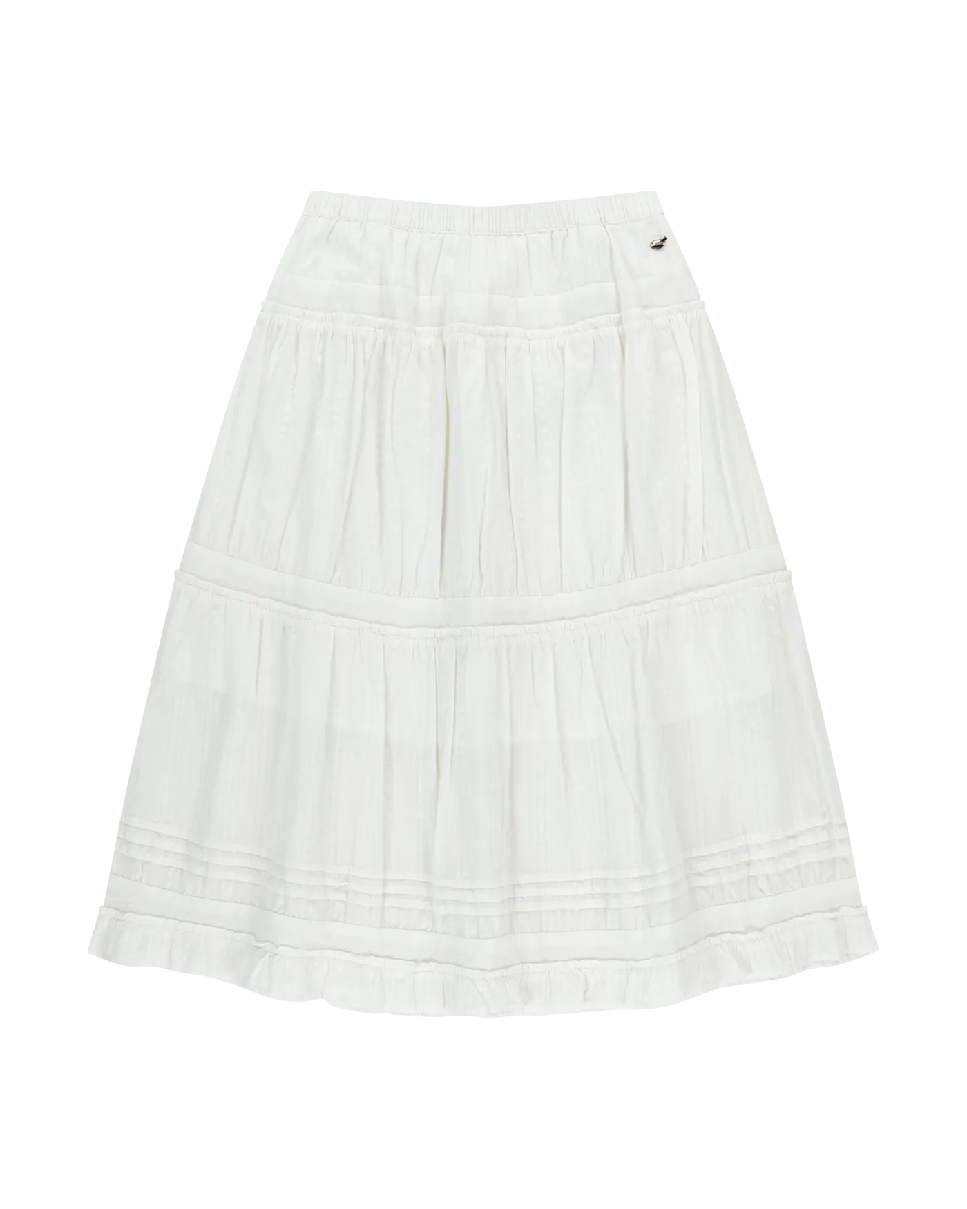 COYSEIO SHIRRING MIDI SKIRT
