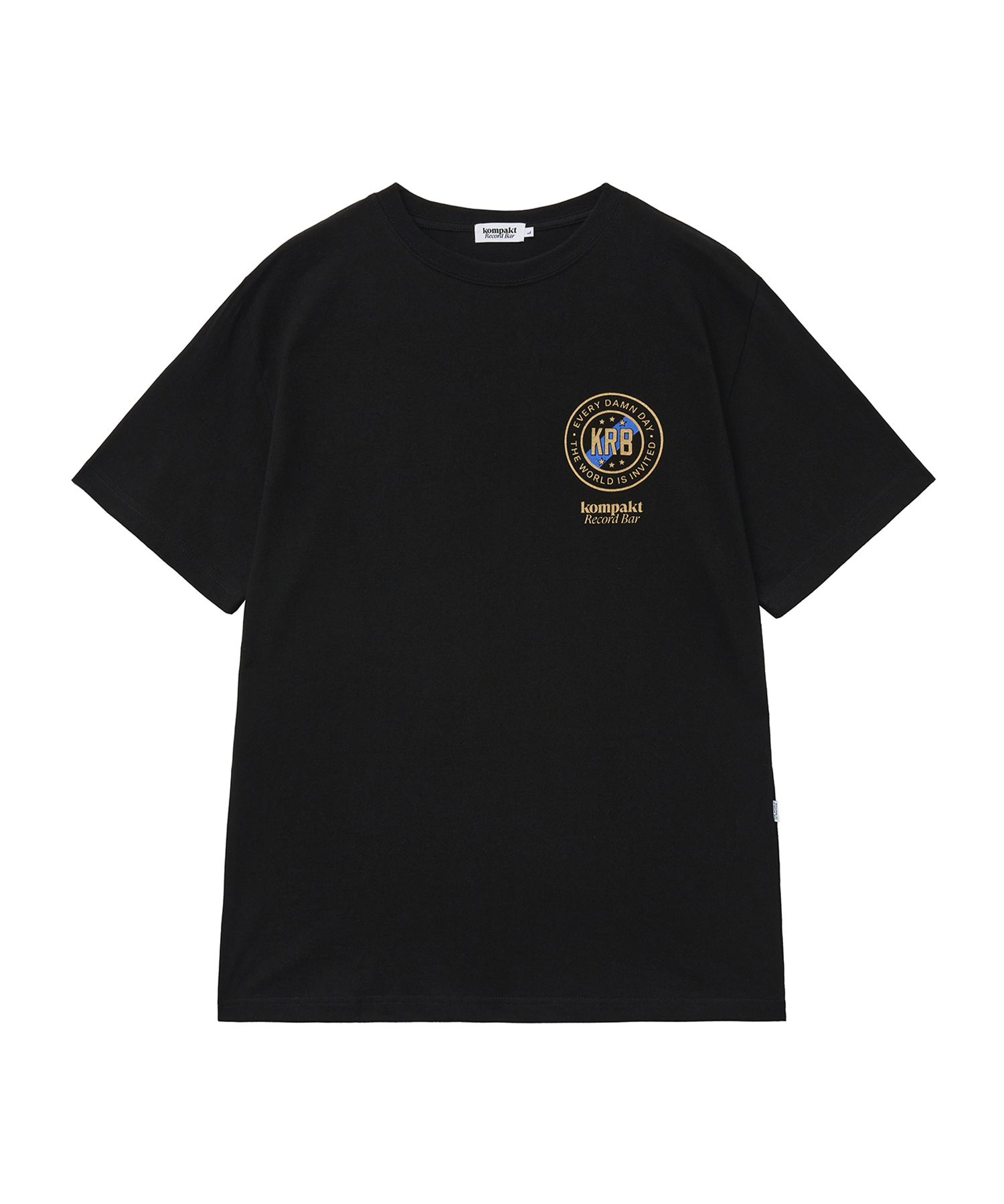 ★COMPAKT RECORD BAR★ KRB Crest TWII Tshirt Black KOMPAKT RECORD BAR Crest Logo T-shirt