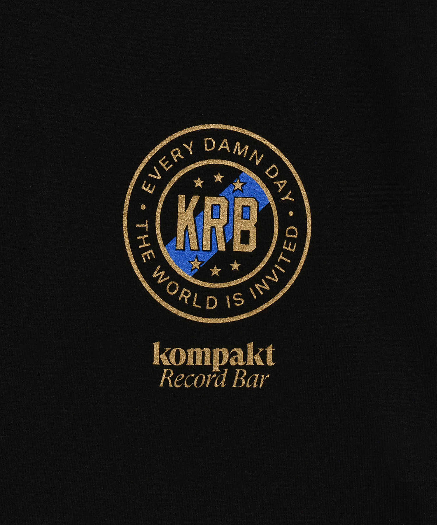 ★COMPAKT RECORD BAR★ KRB Crest Logo Tshirt Black KOMPAKT RECORD BAR Crest Logo T-shirt